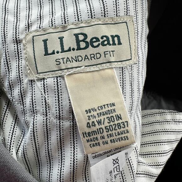 L.L.Bean Pants Men 44x30 Gray Stretch Country Corduroy Chino Standard Fit Casual - Picture 3 of 10